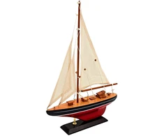 Mirtop Medinis burlaivio modelis 30x42 cm – elegantiška jūrinė dekoracija
