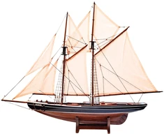 Mirtop Medinis burlaivio „Bluenose“ modelis 78 cm – jūrinių interjerų dekoras