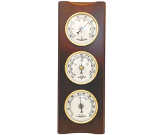 Mirtop Retro sieninė orų stotelė 36 cm: barometras, termometras, higrometras medinė