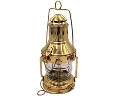 Mirtop Žibalinė lempa iš žalvario, jūrinio stiliaus retro, 26 cm