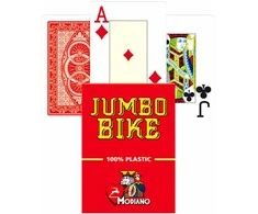 Modiano Jumbo Bike Trophy Playing Kortos (Raudonos)