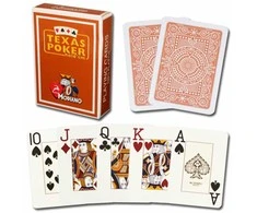 Modiano Texas Poker Hold Em Jumbo Index Žaidimų Kortos (Rudos)