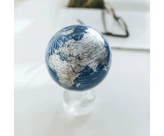 Mova Globes Savaime besisukantis gaublys MOVA 12 cm, mėlynas su sidabriniais žemynais