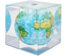 Mova Globes Savaime besisukantis gaublys-kubas MOVA 12,7 cm, gamtinis mėlynas