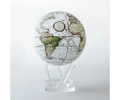 Mova Globes Savaime besisukantis gaublys-kubas MOVA 12,7 cm, antikinis baltas