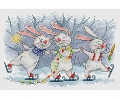MP Studia Kryželiu siuvinėjimo rinkinys „Šventinis ratelis“, 13×20 cm