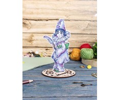 MP Studia Kryželiu siuvinėjimo rinkinys „Pierrot“ – 17×8 cm, žavingas mini dizainas