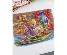 MP Studia Kryželiu siuvinėjimo rinkinys „Su mėgstama knyga“ 20x25 cm