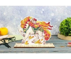 MP Studia Kryželiu siuvinėjimo rinkinys „Ugninis žirgas“, 12×15 cm