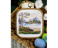 MP Studia Kryželių siuvinėjimo rinkinys „Naktis gamtoje“ 16×16 cm, 25 spalvos