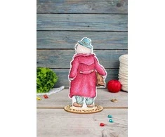 MP Studia Kryželių siuvinėjimo rinkinys „Meška su ryla“, 16×9 cm