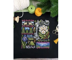 MP Studia Kryželiu siuvinėjimo rinkinys „Prieblanda kalnuose“ 19x19 cm, 16 ct juoda kanva