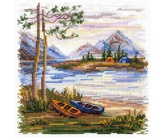 MP Studia Kryželių siuvinėjimo rinkinys „Naktis gamtoje“ 16×16 cm, 25 spalvos