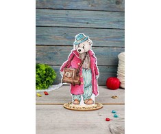 MP Studia Kryželių siuvinėjimo rinkinys „Meška su ryla“, 16×9 cm