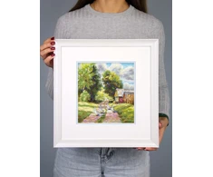 MP Studia Kryželiu siuvinėjimo rinkinys „Miško kelias“ 22x20 cm gamtos peizažas