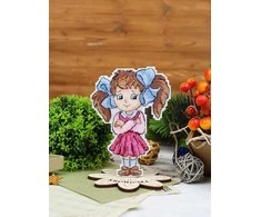 MP Studia Kryželiu siuvinėjimo rinkinys „Miela mergaitė“ 12x9 cm SR-1307