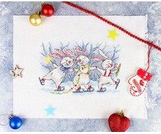 MP Studia Kryželiu siuvinėjimo rinkinys „Šventinis ratelis“, 13×20 cm