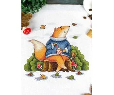 MP Studia Rinkinys siuvinėjimui kryželiu „Rudens poilsis“ 18x19 cm paveikslas