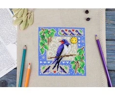 MP Studia Siuvinėjimo kryželiu rinkinys „Mini pavyzdėlis: vasaros kompozicija“ 13×13 cm
