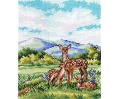 MP Studia Siuvinėjimo kryželiu rinkinys „Grakštus elnias“, 20×16 cm