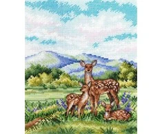 MP Studia Siuvinėjimo kryželiu rinkinys „Grakštus elnias“, 20×16 cm
