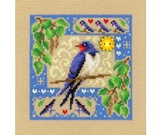 MP Studia Siuvinėjimo kryželiu rinkinys „Mini pavyzdėlis: vasaros kompozicija“ 13×13 cm