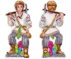 MP Studia Siuvinėjimo kryželiu rinkinys „Stipruolis“ 20x9 cm SR-1183