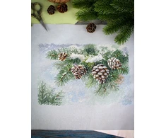 MP Studia Siuvinėjimo kryželiu rinkinys „Apsnigta šaka“ 18×26 cm