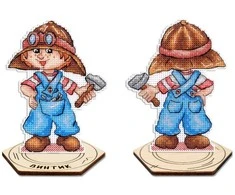 MP Studia Siuvinėjimo kryželiu rinkinys „Mechanikas 1“ 12x9 cm SR-1302
