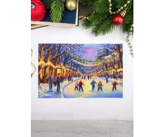 MP Studia Siuvinėjimo kryželiu rinkinys „Naujametė čiuožykla“ 17x25 cm