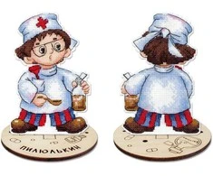 MP Studia Siuvinėjimo kryželiu rinkinys „Gydytojas“ 13x9 cm vaikams SR-1196