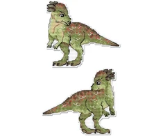 MP Studia Siuvinėjimo kryželiu rinkinys „Dinozaurai. Pachicefalozauras“ 10x9 cm