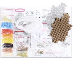 MP Studia Siuvinėjimo kryželiu rinkinys ant medinio pagrindo „Angeliukas mėlynai“ 9x6 cm