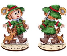 MP Studia Siuvinėjimo kryželiu rinkinys „Medžiotojas“ 13x9 cm pradedantiesiems