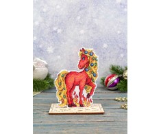 MP Studia Siuvinėjimo kryželiu rinkinys „Ugninis arklys“, 13×9 cm