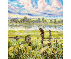 MP Studia Siuvinėjimo rinkinys kryželiu „Vasariška pastoralė“ 22x20 cm