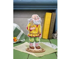 MP Studia Velykinis kryželiu siuvinėjimo rinkinys „Senelis su verba“ 16×7 cm