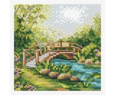 MP Studia Žavingas siuvinėjimo kryželiu rinkinys „Vasariškos spalvos“ 11x11 cm dovanai