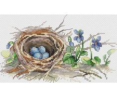MP Studia Žavingas siuvinėjimo rinkinys kryželiu „Miško pakraštyje“, 12×20 cm