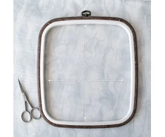 Nurge Flexi Hoop kvadratinis siuvinėjimo lankelis 23x25 cm, tamsiai rudas