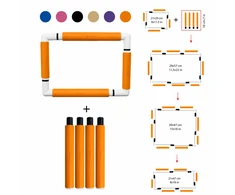 Nurge siuvinėjimo rėmo prailginimas su spaustukais 18 cm oranžinis
