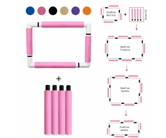 Nurge spaustukinio siuvinėjimo rėmo prailginimas 18 cm, rožinis