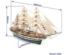 Occre "Amerigo Vespucci" Modeliavimo Rinkinys