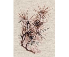 Oven Kryželiu siuvinėjimo rinkinys „Pušies šakelė“ 18×27 cm