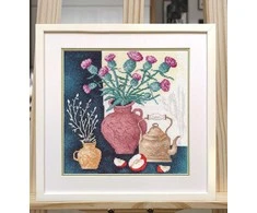 Oven Kryželių siuvinėjimo rinkinys „Rudens motyvai 2“, 20×20 cm, S1705