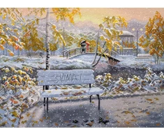 Oven Siuvinėjimo kryželiu rinkinys „Ankstyvas sniegas“ 36 x 27 cm