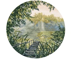 Oven Siuvinėjimo kryželiu rinkinys „Aušros tyla“ 25×25 cm
