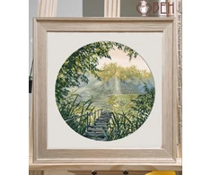 Oven Siuvinėjimo kryželiu rinkinys „Aušros tyla“ 25×25 cm