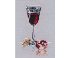 Oven Siuvinėjimo kryželiu rinkinys „Granatų žvilgesys“ 17×25 cm