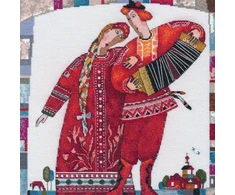 Oven Siuvinėjimo kryželiu rinkinys „Grok, armonika“ 25×25 cm